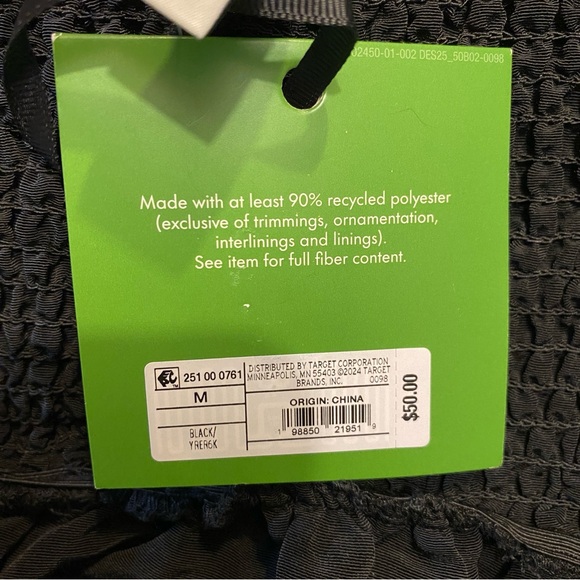 NWT Kate Spade x Target black tiered asymmetrical ruffle midi tank dress - Picture 13 of 14